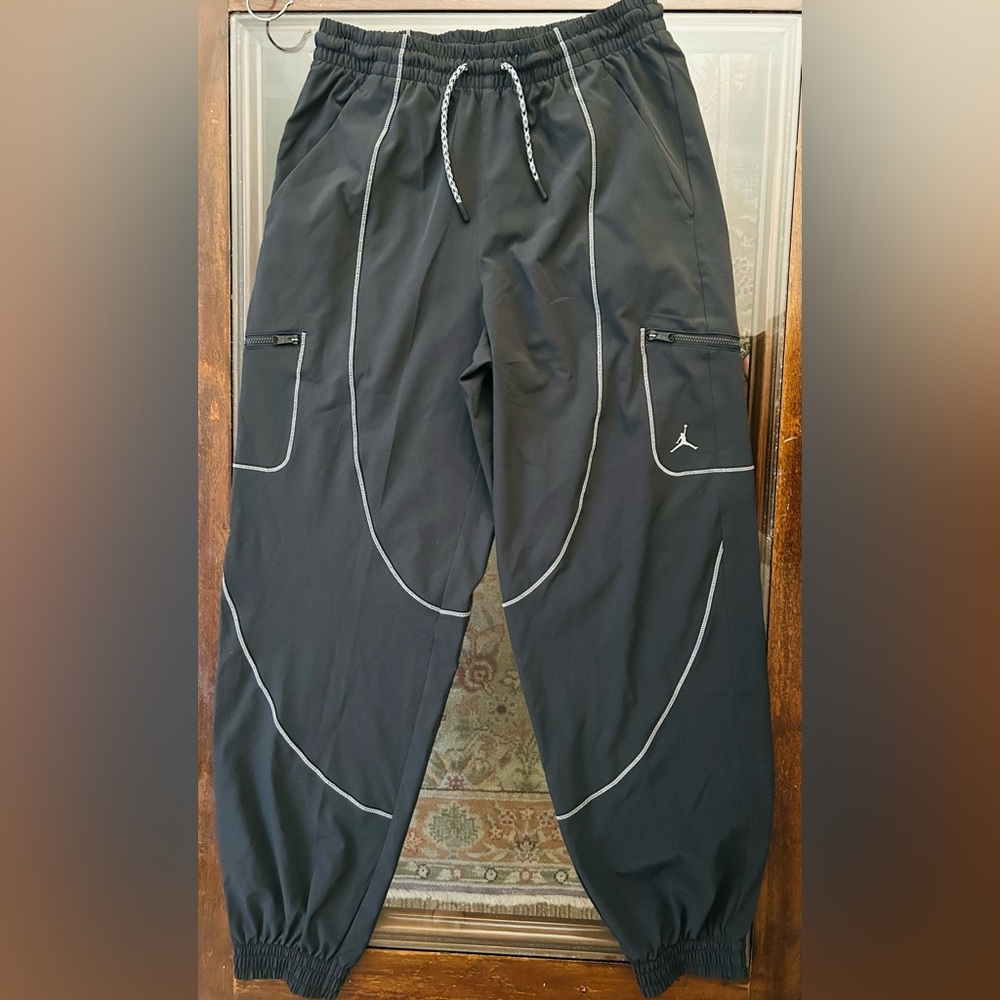 Jordan Black Joggers with White Accents NEW